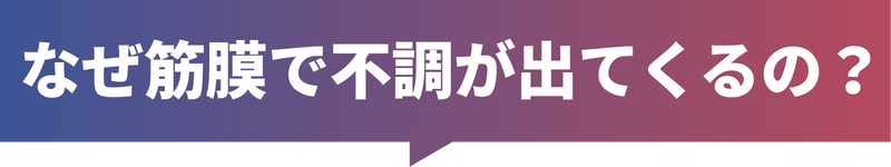 なぜ筋膜で不調が出てくるの?